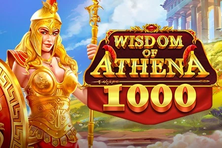 Grafika gry slotowej Wisdom of Athena 1000 z grecką boginią
